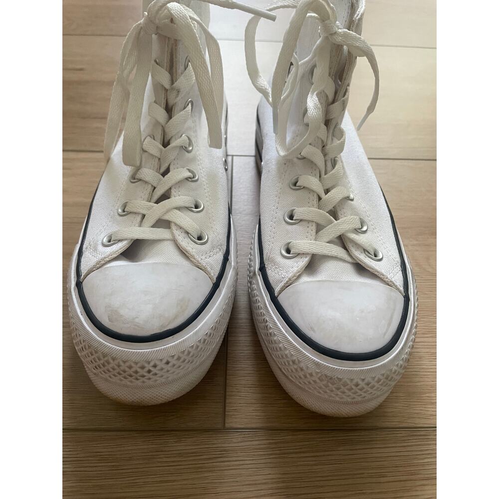 Converse High Top Platform White Women 7.5 #0272 - Picture 5 of 10